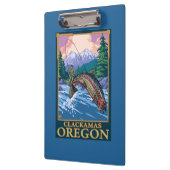 はえの魚釣り場面- Clackamas、オレゴン クリップボード (左)