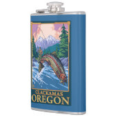 はえの魚釣り場面- Clackamas、オレゴン フラスク (左)