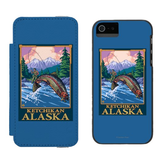 はえの魚釣り場面- Ketchikan、アラスカ Incipio iPhoneウォレットケース (並び)