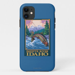 はえの魚釣り場面- Payetteの川、アイダホ iPhone 11 ケース