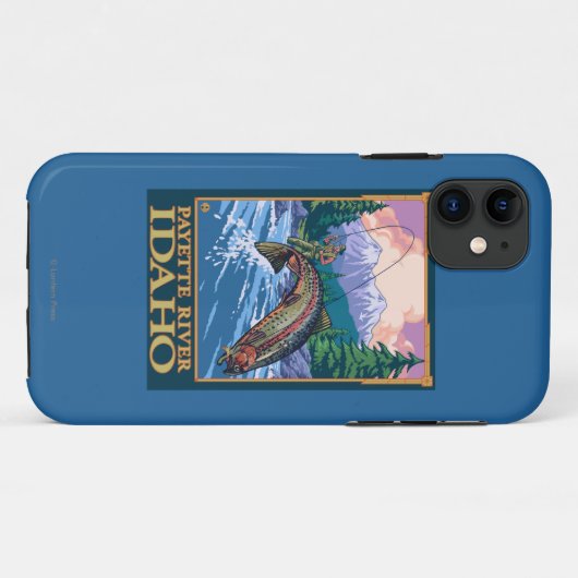 はえの魚釣り場面- Payetteの川、アイダホ Case-Mate iPhoneケース (裏面(横))