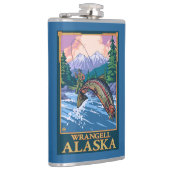 はえの魚釣り場面- Wrangell、アラスカ フラスク (右)