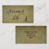 はえの魚釣り-それは生き方です 名刺 (正面/裏面)