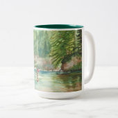 はえの魚釣り ツートーンマグカップ (正面右)