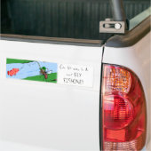 はえの魚釣り バンパーステッカー (トラック上)