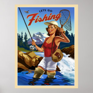 はえの魚釣り ポスター