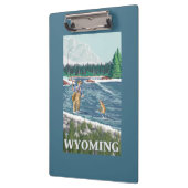 はえのFishermanWyomingVintage旅行ポスター クリップボード (左)