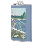 はえのFishermanWyomingVintage旅行ポスター フラスク (左)