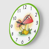 はえテングタケ属Muscariaはパーソナライズ急速に広まります ラージ壁時計 (傾斜)