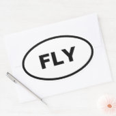 はえ楕円形車のステッカー 楕円形シール (封筒)