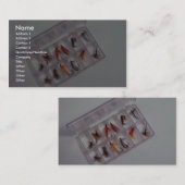 はえ箱で保たれるカラフルな釣り針 名刺 (正面/裏面)