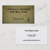 はえ魚釣りによって引っ掛けられる大きい1つの|の退職の接触 コーリングカード (正面/裏面)