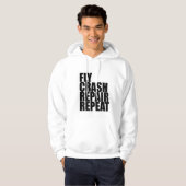 はえ、衝突、修理、繰り返し パーカ (正面フル)