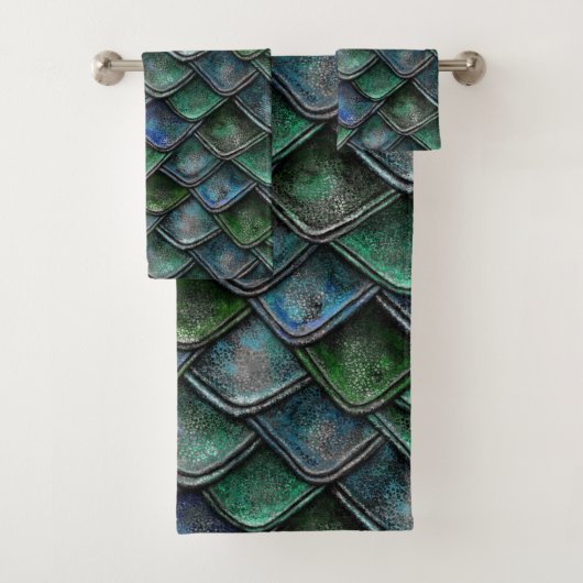 はかりで測られるドラゴン-エメラルド バスタオルセット (インサイチュ)