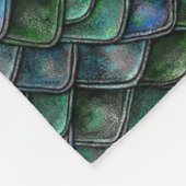 はかりで測られるドラゴン-エメラルド フリースブランケット (角)