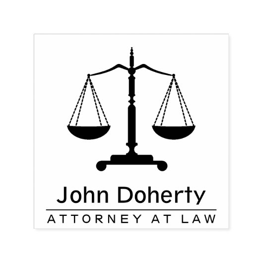 はかりで測正義記号 |パーソナライズ可能 セルフインキングスタンプ (デザイン)