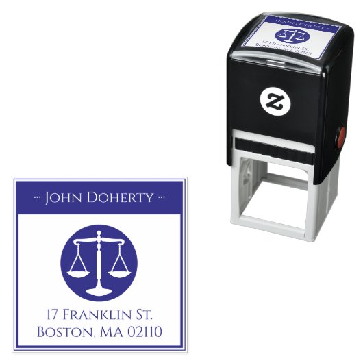 はかりで測正義記号 |差出人住所自己インク セルフインキングスタンプ (インサイチュ)