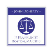 はかりで測正義記号 |差出人住所自己インク セルフインキングスタンプ (デザイン)