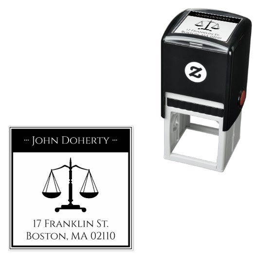 はかりで測正義記号 |差出人住所 セルフインキングスタンプ (インサイチュ)