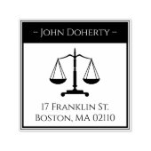 はかりで測正義記号 |差出人住所 セルフインキングスタンプ (デザイン)