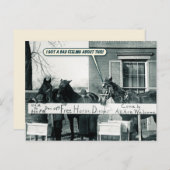 はがきおもしろい – 馬ディナー ポストカード (正面/裏面)