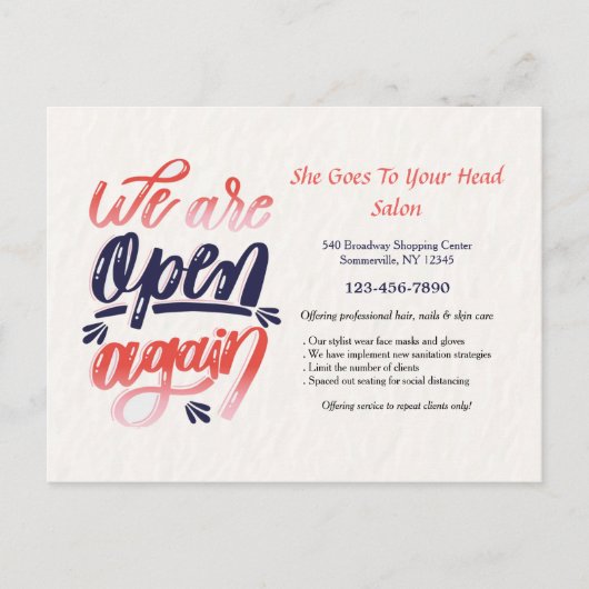 はがきがまた開いた ポストカード (正面)