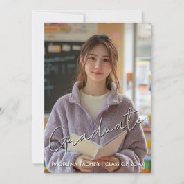 はがきに対する卒業パーティーの招待 招待状