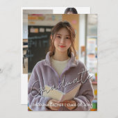 はがきに対する卒業パーティーの招待 招待状 (正面/裏面)