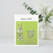 はがきに描かれた子供のアートワーク ポストカード (スタンド正面)