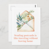 はがきに関する引用文 |事後交差 |水彩 ポストカード (正面/裏面)