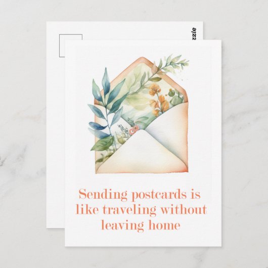 はがきに関する引用文 |事後交差 |水彩 ポストカード (正面/裏面)