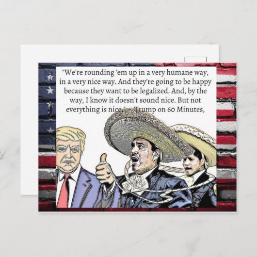 はがきのおみやげをトランプさんが言うバカなこと ポストカード (正面/裏面)