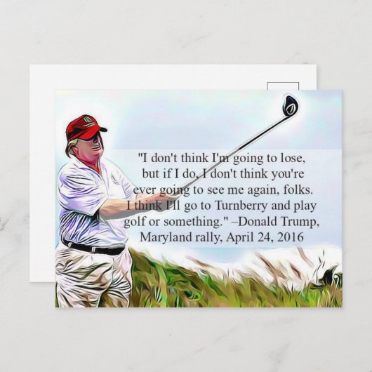 はがきのおみやげをトランプさんが言うバカなこと ポストカード (正面/裏面)