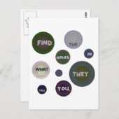 はがきの中の穴を見つける ポストカード (正面/裏面)