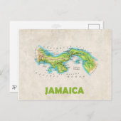 はがきの地図♥ジャマイカ ポストカード (正面/裏面)