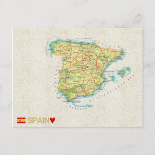 はがきの地図♥スペイン ポストカード
