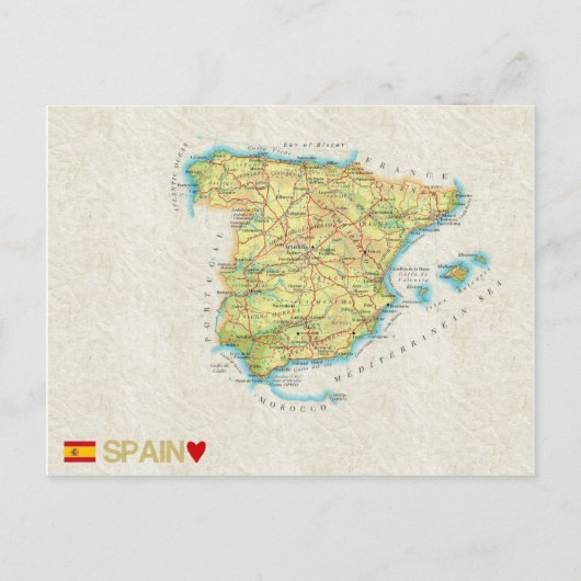 はがきの地図♥スペイン ポストカード (正面)
