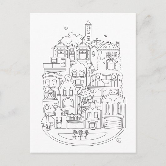 はがきの新しいホームカラーのお気に入り ポストカード (正面)