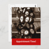 はがきの時刻表示アポイントメントのアラーム時刻 ポストカード (正面/裏面)