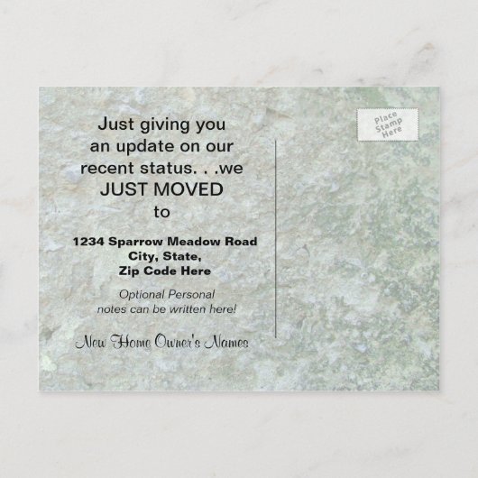 はがきの移動- 案内ポストカード (裏面)