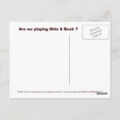 はがきの非表示とシーク ポストカード (裏面)