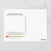 はがきは決して知らない ポストカード (裏面)