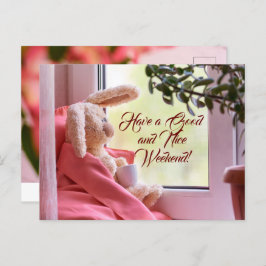 はがきは良い週末を過ごせる ポストカード