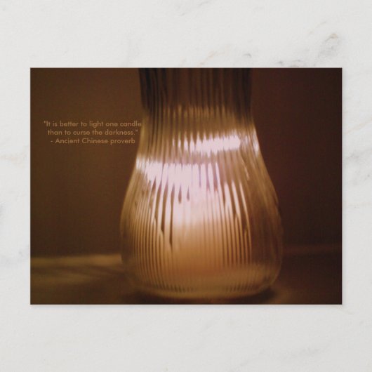 はがきは「一本蝋燭の方が好い」 ポストカード (正面)