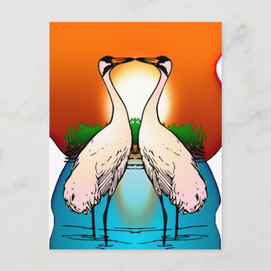 はがきほえる鶴の愛鳥 ポストカード (正面)