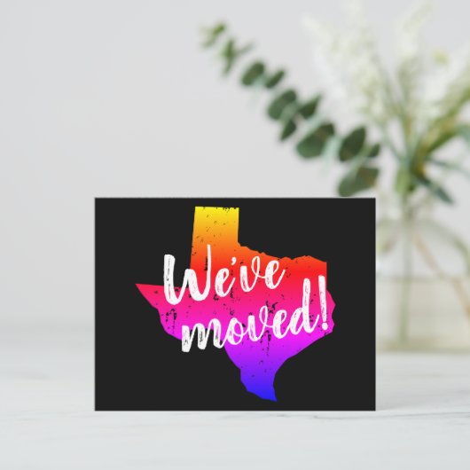 はがきをヴィンテージテキサス州州マップで移動 案内ポストカード (スタンド正面)