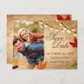 はがきを保存する |素朴秋結婚の 案内ポストカード (正面/裏面)