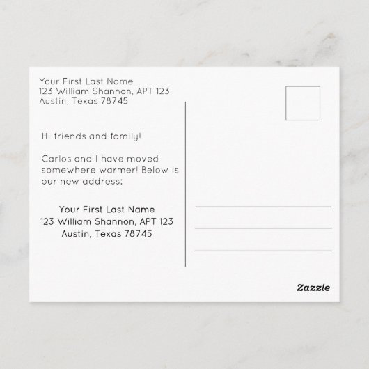 はがきを移動 ポストカード (裏面)