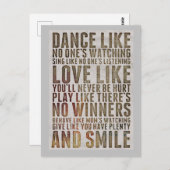 はがきを見る人がいないようなモチベーションの高いダンス ポストカード (正面/裏面)