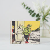 はがきアンティーク再紹介鳥狩人妻 ポストカード (スタンド正面)